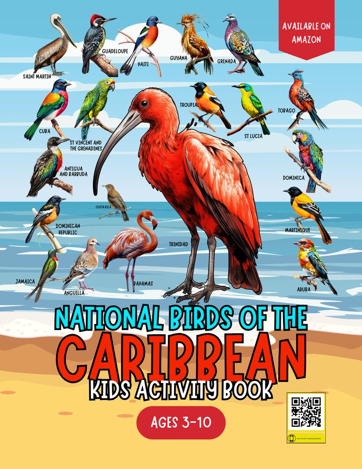 National Birds of the Caribbean — kids activity book cover